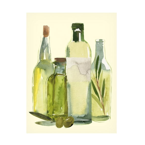 Annie Warren 'Olive Oil Set I' Canvas Art