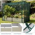 thumbnail image 1 of Royalbelle Beige Raised Garden Bed with Cover, Metal Planter Box Greenhouse, 1 of 6