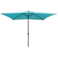 thumbnail image 3 of 10 x 6.5ft Rectangular Umbrella Patio, Solar Lights - Outdoor Umbrella with Crank & Push Button Tilt for Garden, Pool, or Backyard Shade, Green, 3 of 9