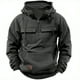 thumbnail image 5 of Suéter con capucha de color sólido para hombre de primavera y otoño, abrigo de suéter de cuero con múltiples bolsillos y deportes para jóvenes, 5 of 6