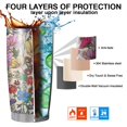 thumbnail image 7 of 20 Oz Pioneer Flower Coffee Tumbler Double Wall Insulated Stainless Steel Water Bottle | Metal Reusable Thermoses Flask with Cup Cap | Leak & Sweat Proof with Anti-Dust Lid, 7 of 7