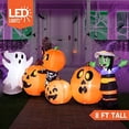 thumbnail image 2 of Decoraciones Inflables de Halloween Joiedomi 8 Pies con Tres Personajes y Calabaza LED para Fiestas, 2 of 3