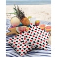 thumbnail image 3 of Pack of 2 Outdoor Pillow Covers, Squares Spades Hearts Poker Plaid Waterproof Square Throw Pillowcase Cushion Decorative Pillow Covers for Couch Patio Tent, 24x24 in, 3 of 6
