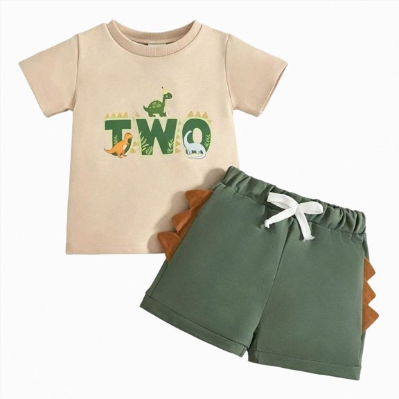 Toddler Boys Cotton Clothing Sets 6-12 Months 12-24 Months 2t 3t 4t 5t 6t 7t Children Short Sleeve Tee And Shorts 2-3 Years