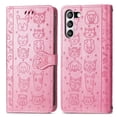 thumbnail image 2 of Funda Cartera FOXDOCK para Samsung Galaxy S21FE , Flip PU con Relieve de Gatos y Perros, Tarjetero y Soporte, 2 of 6