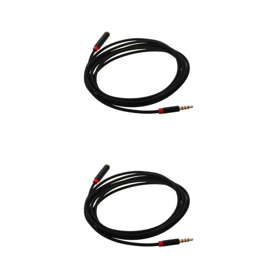 FRCOLOR 2pcs Headphone Extension Cable 3.5mm Aux Jack Extender Male to Female Audio Cable for TV Headset Laptop Phone Stereo Extension