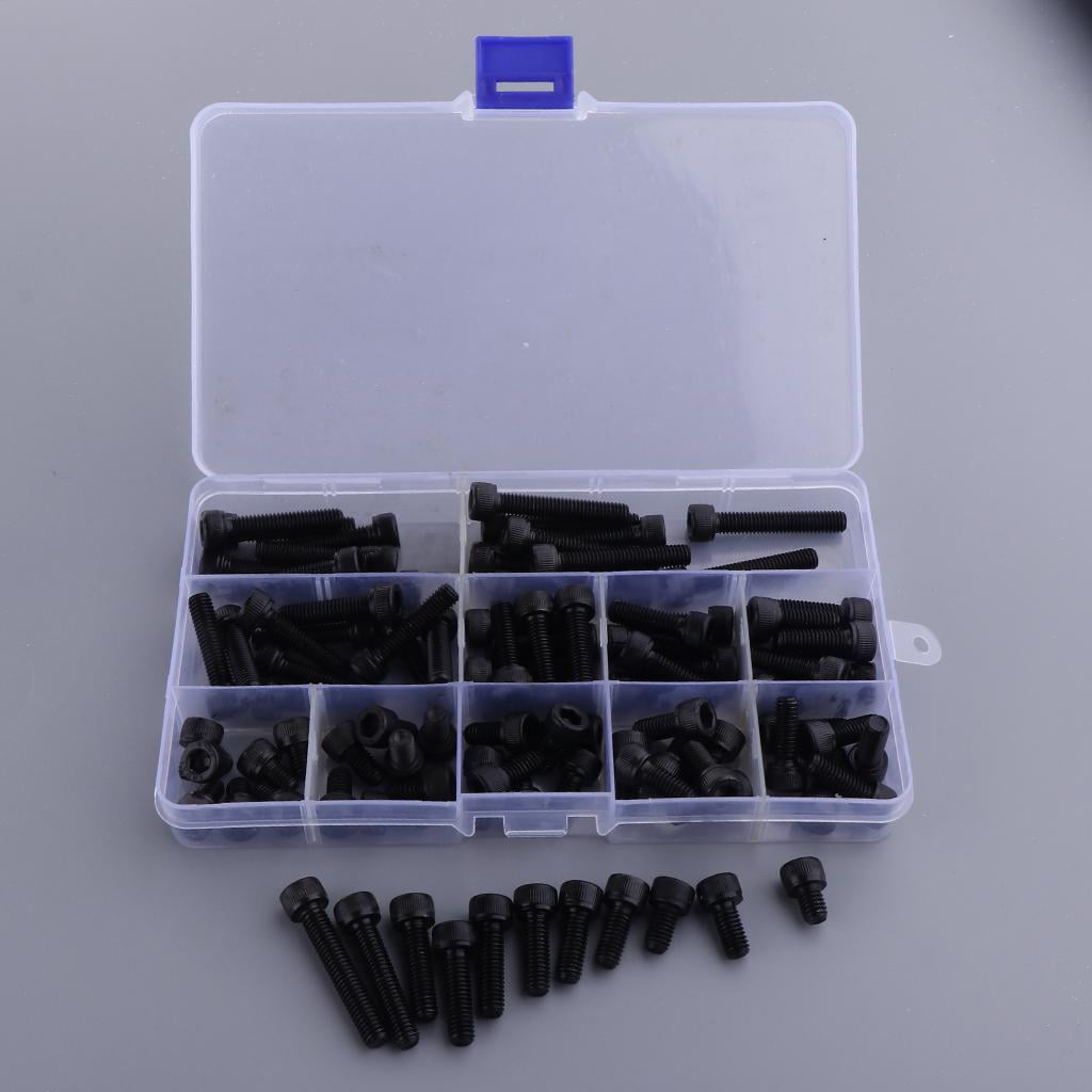 Remaches Atornillados Negros Escala 1:64 - Cabezal Hexagonal, 40 Unidades - Para Personalizar Y Restaurar Miniaturas