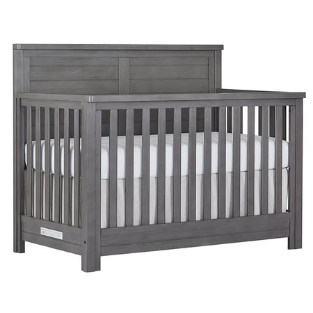 UPC: 0693892469705 | Evolur Belmar Flat 5-in-1 Convertible Crib in Rustic Grey Features 3 Mattress Height Settings Greenguard Gold Certified Made of Kiln-Dried Hardwood
