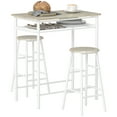 thumbnail image 1 of HOMCOM 3 Piece Counter Height Table Chair Set with Table, 2 Matching Stools, 1 of 10