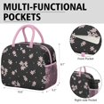 thumbnail image 6 of Womens Pioneer Flower Floral Print Pattern Lunch Box for Work,Insulated Lunch Bag for Women,Loncheras Para Mujer,Leakproof Adult Lunch Bag for Work,Beach,Travel,Picnic,Camping, 6 of 7