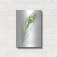 thumbnail image 3 of Luxe Metal Art 'Watercolor Peacock Feather II' by Ethan Harper, Metal Wall Art, 12"x16", 3 of 9