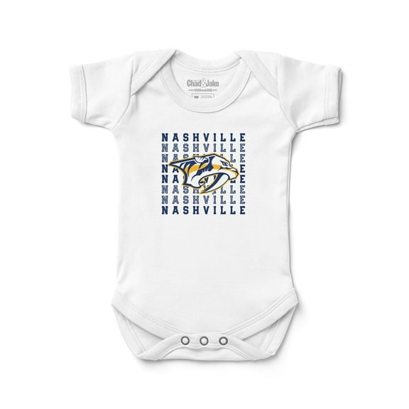 Newborn & Infant Chad & Jake White Nashville Predators Retro Bodysuit