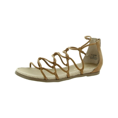 

Sun + Stone Womens Olivia Faux Leather Espadrille Gladiator Sandals