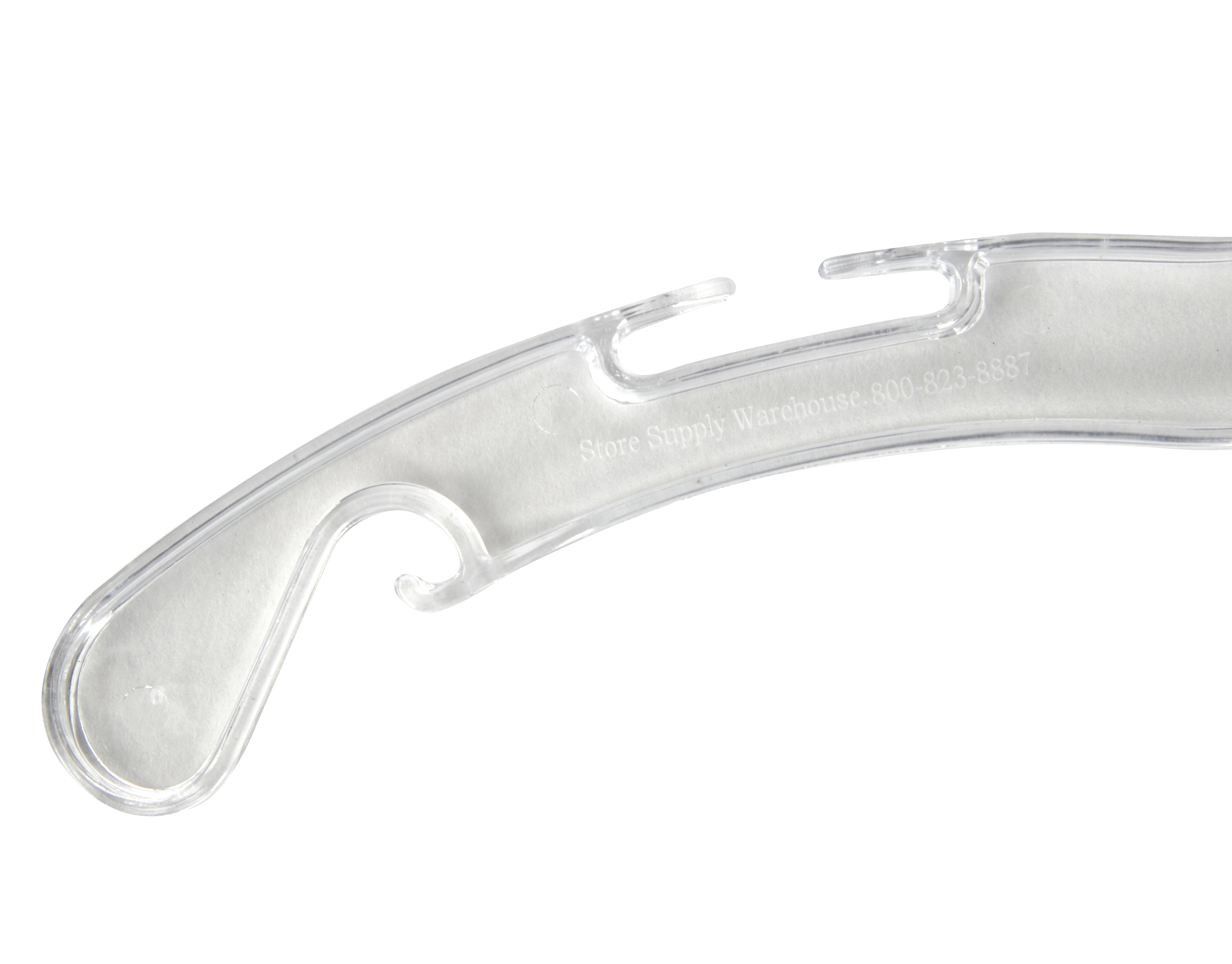 SSWBasics 14 inch Clear Plastic Junior Dress Hangers - Case of 100