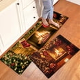 thumbnail image 3 of YIMEIS Christmas trees, presents, fireplaces Machine Washable Non-Slip Rubberback Indoor Runner Rug/Area Rug for Kitchen, Hallway, Kitchen, Entryway, Bathroom, 3 Piece Set, 3 of 10