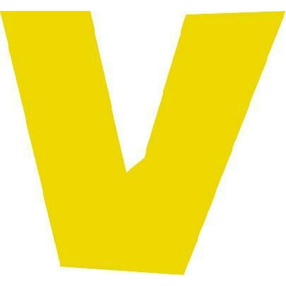 Design With Vinyl Home Wall Decals Alphabetical Letter V Motivational Wall Decal for Boys Girls Bedroom - DIY and Removable - Size: 26 In x 20 In