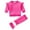Hot Pink, variant on fatyb Baby Girls Clothes Infant Newborn Fleece Lined Outfits Ruffle Long Sleeve Sweatshirts and Pants Sets