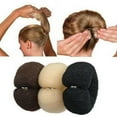 thumbnail image 5 of Women Hair Maker Donut Foam Sponge Big Ring Hair Styling Tools Headdress Hairstyle Hair Accessories, 5 of 11