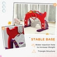 thumbnail image 6 of Qaba Kids Basketball Hoop, Adjustable Height 4.4-5 ft Basketball Goal 5 in 1 with Soccer, Golf, Ring Toss, Throw Ball Game Set, for Indoor Use, Red, 6 of 9