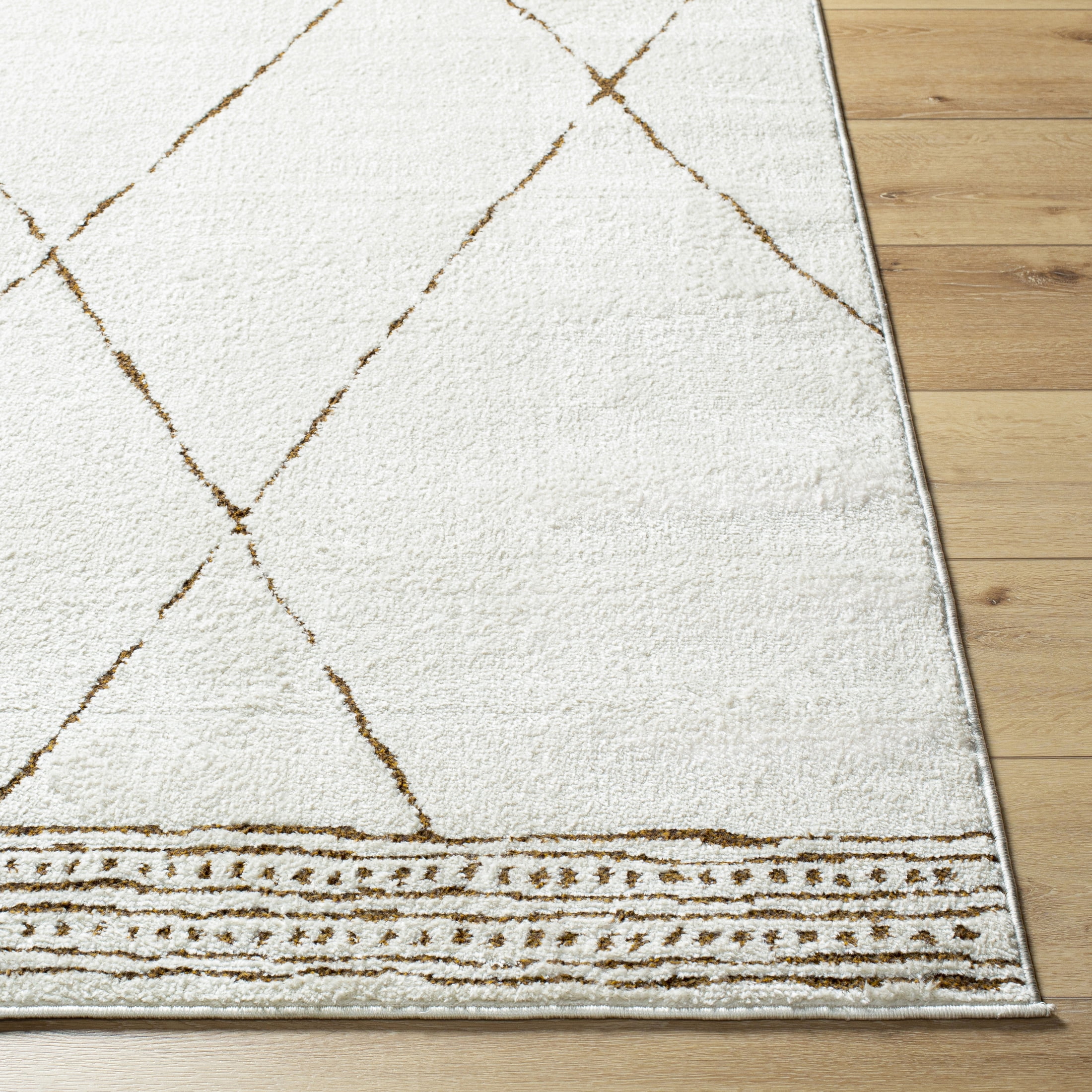 Livabliss Area Rugs for Living Room, 3x7 Freud Global Ivory Runner Rug, Bedroom Dining Room Home Decor Stain Resistant Carpet (2'7" x 7'3" Runner)