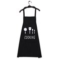 thumbnail image 1 of Delantal impermeable de cocina unisex TUNC con bolsillos negro una pieza, 1 of 5