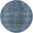 thumbnail image 1 of Ahgly Company Indoor Round Mid-Century Modern Koi Blue Oriental Area Rugs, 5' Round, 1 of 6