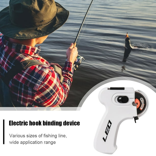 July Memor Electric Hook Device Auto Needle Knotter Fishing Line Winder (White Long) Other