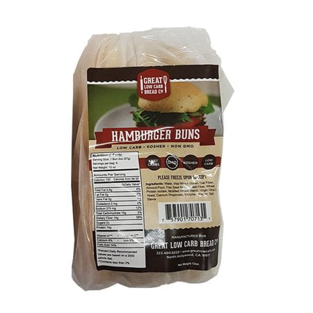 Low Carb Hamburger Buns, Great Low Carb Bread Company, 4 Buns, 16 oz. 2