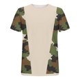 thumbnail image 5 of Dovford Mens Casual Short Sleeve Tops Summer Crew Neck Loose T-Shirt Camouflage Colorblock Shirts Cute Tee Clothes Plus Size, 5 of 5