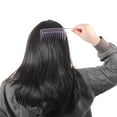 thumbnail image 5 of Unique Bargains 1 Pc Durable Large Curved Comb Transparent Purple Plastic, 5 of 6