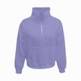 thumbnail image 4 of Towmus Girls Sweatshirts Half Zip Pullover Long Sleeve with Pocket and Thumb Hole Casual Fashion Fall Winter Clothes for Kids 5-14Y, 4 of 4