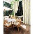 thumbnail image 5 of Yellow Flower Outdoor Curtains for Patio, Retro Tribal Art Abstract Monochrome Texture Privacy Drapes Grommet Waterproof Outside Curtains for Porch/Cabana/Balcony 54"x 84", 1 Panel, 5 of 9