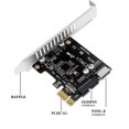 thumbnail image 3 of pitrice PCIE to Type-c Expansion Card Port Extender Component Adapting Accessories Universal Connector Equipment 19/20pin Adapter Cards, 3 of 8