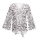 thumbnail image 4 of Moda mujer cuello en V estampado Tops 3/4 manga corbata nudo blusas botón abajo camisas Fridja czfsfas4113, 4 of 6
