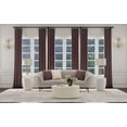 thumbnail image 2 of Ellorie Upholstered Channel Back Curved Sofa Beige, 2 of 12