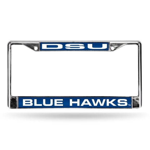 Dickinson State University Bluehawks DSU Chrome Metal Laser Cut License Plate Frame