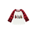 thumbnail image 1 of Gupgi Hauts à Manches Longues Raglan Col Rond Imprimé de Noël pour Petite Fille, 1 of 8
