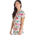 thumbnail image 7 of Tooniforms Scrubs Top For Women Shaped V-Neck Print TF772, 7 of 7