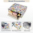 thumbnail image 3 of FORMRS Womens Corduroy Tote Bag Crossbody Shoulder Handbag with Pocket, Purple Wildflower Pattern, 3 of 7