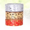 thumbnail image 2 of 3PCS Christmas Tree Decoration Ribbon Christmas Ribbon Christmas Trees Decor Colorful Ribbon (2m Gold Ribbon + 2m Silver Ribbon + 2m Red Ribbon), 2 of 9