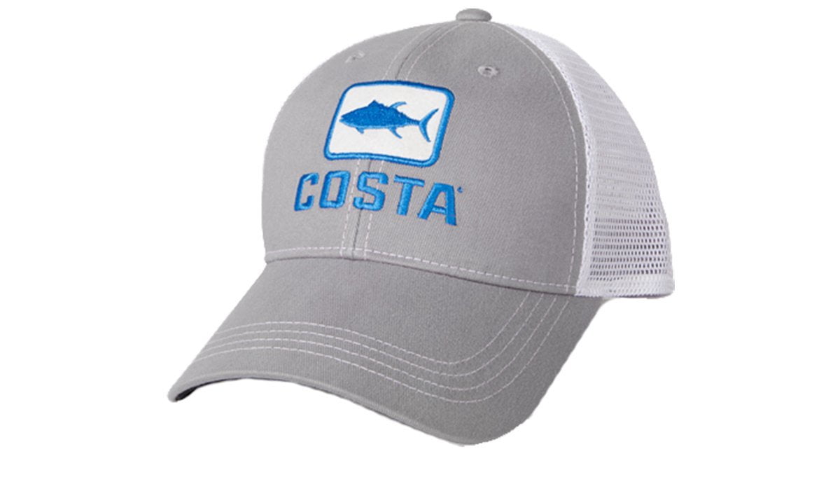 Costa Del Mar BLACK & BLUE TUNA TRUCKER ADJUSTABLE MESH HAT CAP ~NEW with TAGS~