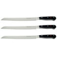 thumbnail image 1 of Juego de cuchillos Wusthof Classic 9 cuchillos para pan plateados (paquete de 3), 1 of 2