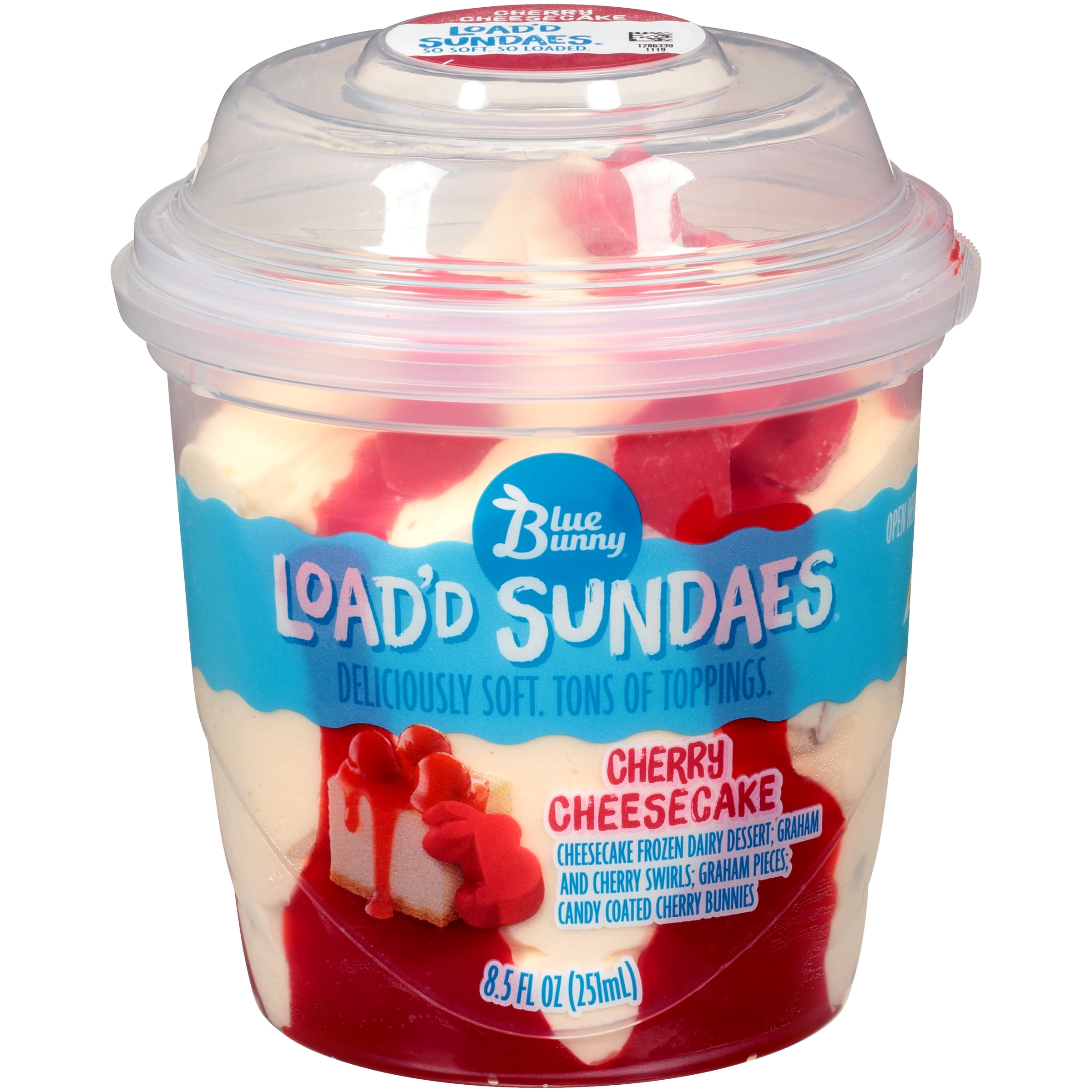 Blue Bunny Load'd Sundaes Cherry Cheesecake