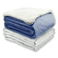 thumbnail image 7 of Tranquility 15lb Sherpa Removable Machine Washable Cover Glass Bead Filled Weighted Blanket, Blue, 7 of 7