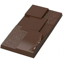 Greyas CM 3862 Louis Amado Clear Polycarbonate Chocolate Mold Candy Mould with 3 Mosaic-with-Half-Easter-Bunny Rectangular-Tablet Cavities, Each 70mm x 140mm x 13.6mm High