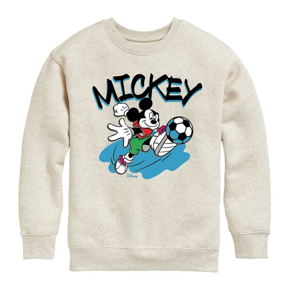 Disney - Standard Sports - Soccer Mickey - Youth Crewneck Fleece Sweatshirt