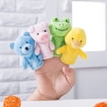 thumbnail image 4 of Marionetas de mano de animales para bebés, juguetes de peluche para niños, rompecabezas, cerdito, rana, cachorro, león, mono, oso, pato, elefante, marioneta de dedo, 4 of 5