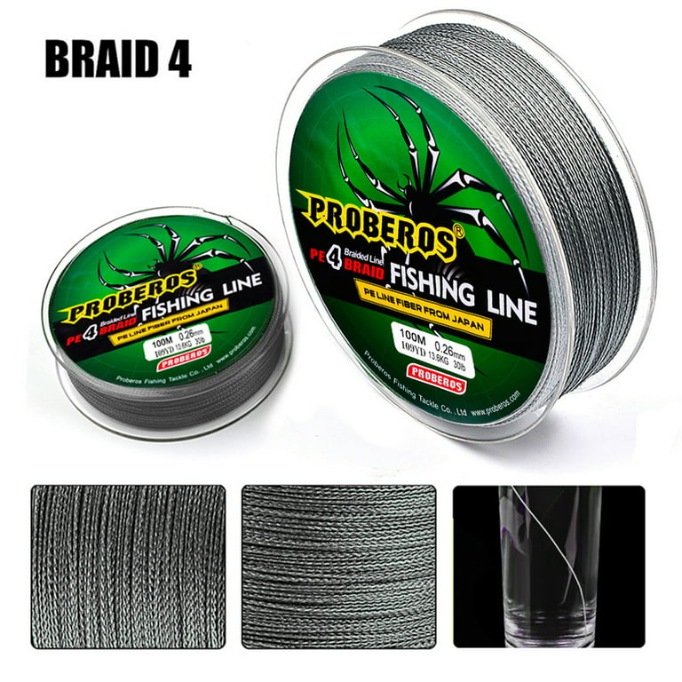 4 Strands PE Braided Line 100m Multifilament Lure Fishing Lines (1.0/15LB)  