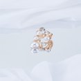 thumbnail image 3 of 1Pcs Golden Alloy Cuff Rings Adjustable Open Rings with Imitation Pearl for Women, 3 of 3