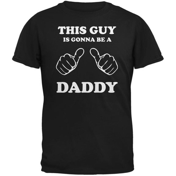 Father's Day This Guy is Gonna Be a Daddy Black Adult T-Shirt - Medium